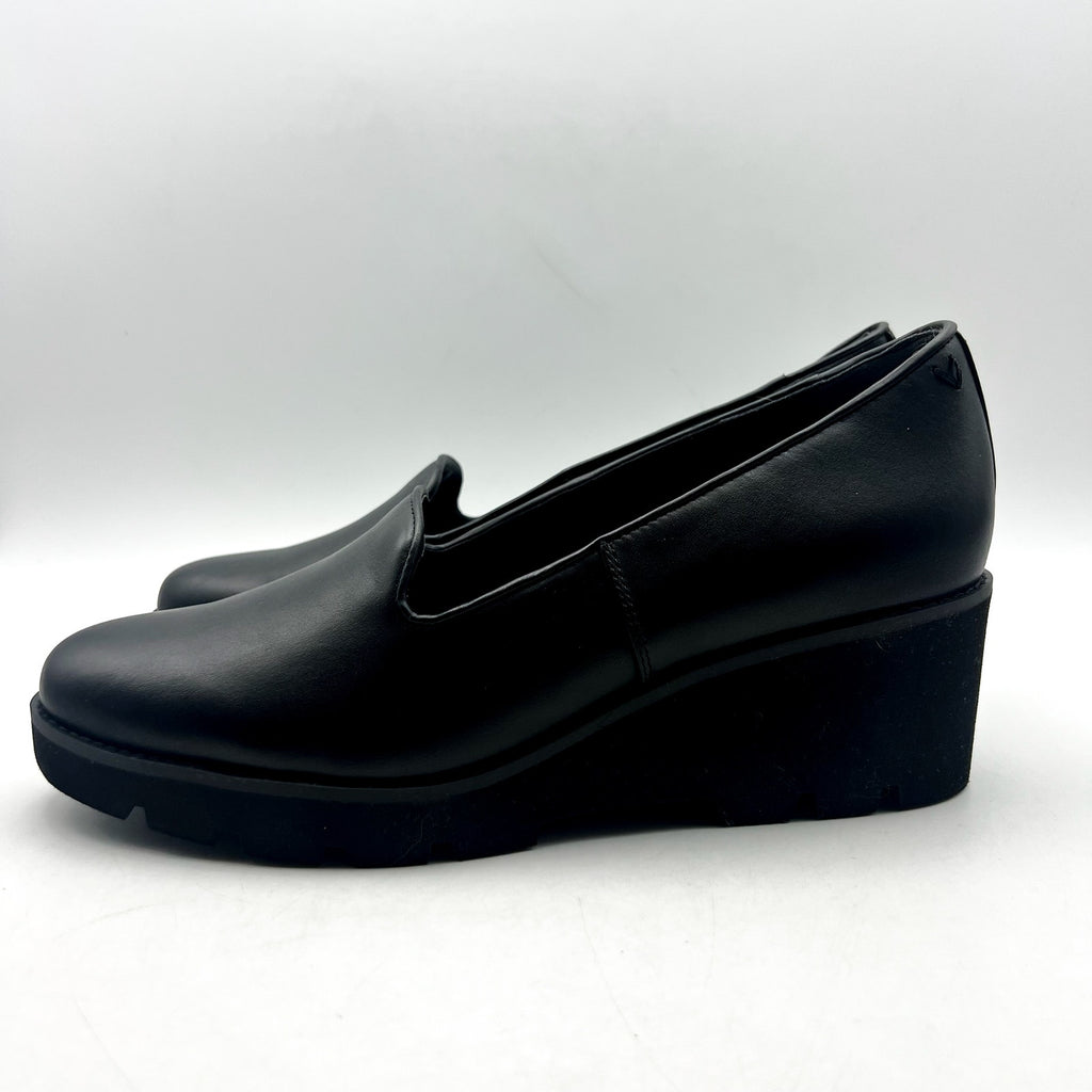Vionic Women's Willa Wedge Slip on Shoes Size 10M EU 41 Black Leather NIB