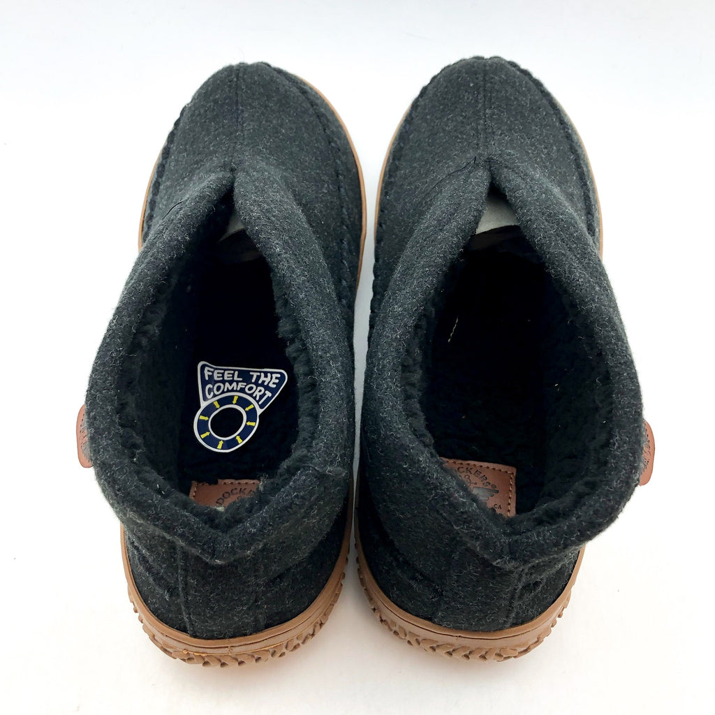Dockers Mens Rugged Slip-On Slipper Boots US 10 Grey Wool Round Toe NIB