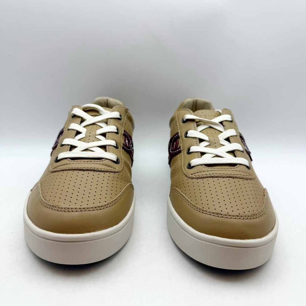 Spenco Womens Cambridge Low Sneakers US 7.5 Wide EU 38 Tan Leather NIB