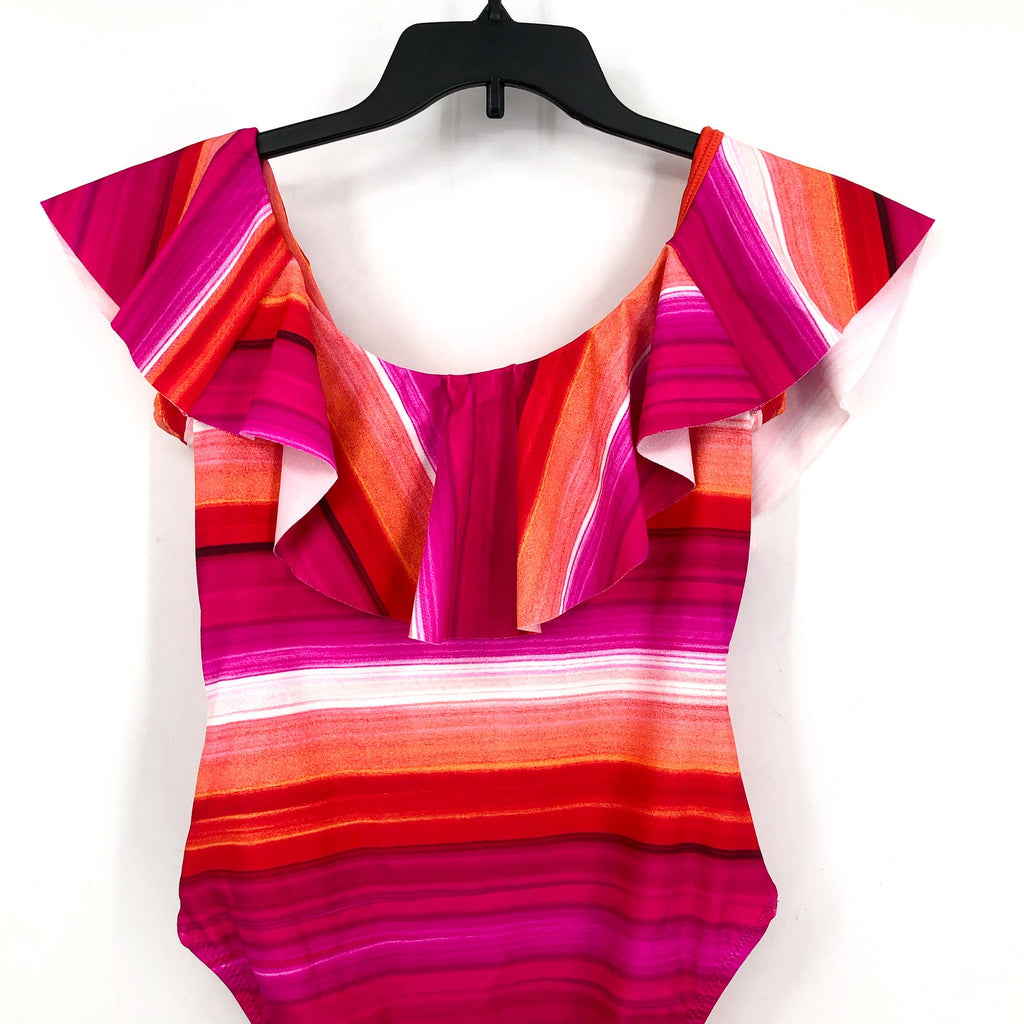 TRINA TURK Womens Solstice One Piece Swimsuit Size 6 Pink Off The Shoulder NWT