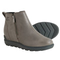 Sorel Womens Evie ll Zip Wedge Bootie Size 10.5 Grey Leather Waterproof NIB