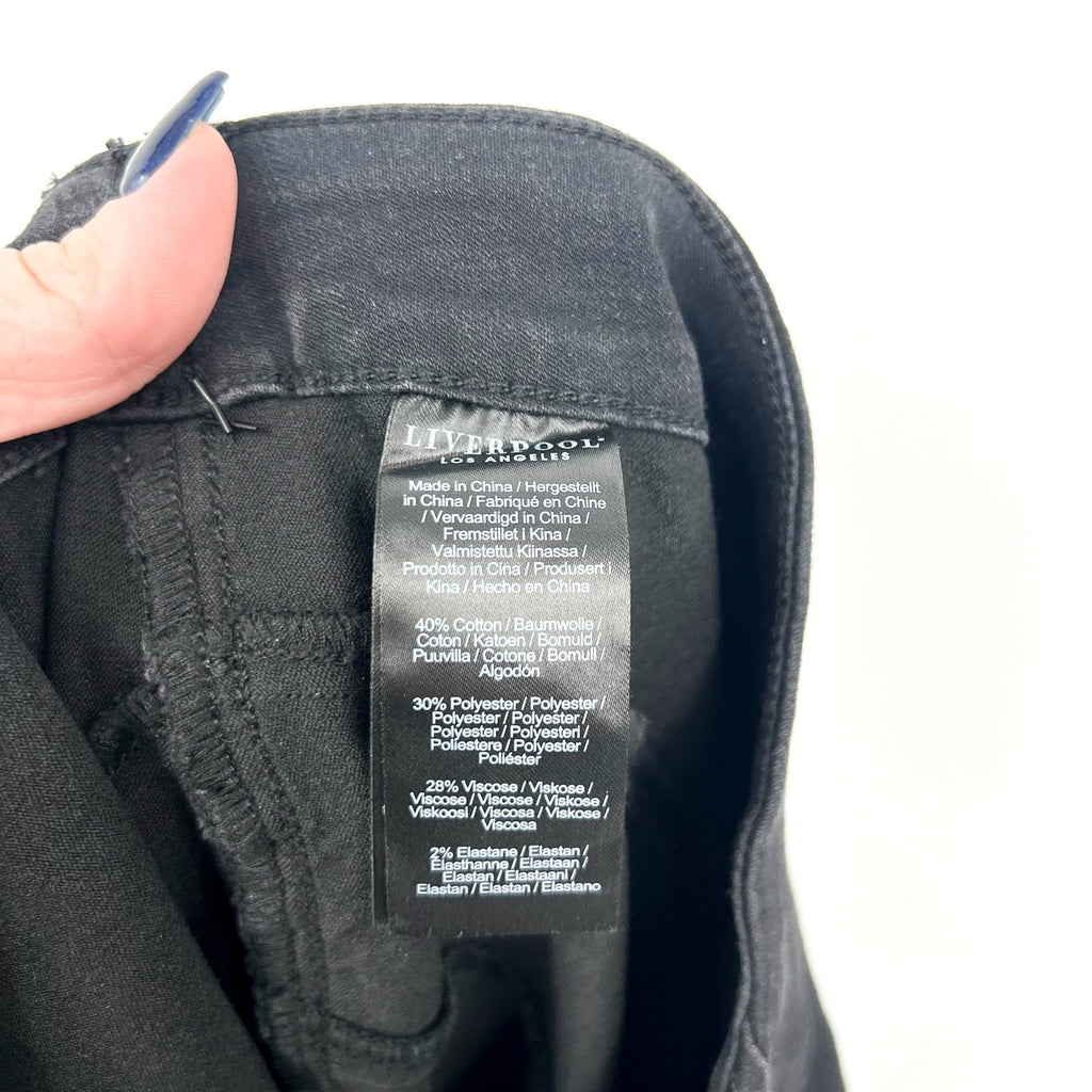 Liverpool Women's Mermaid Denim Maxi Skirt Size 12 31 Black Rinse Seamed NWT