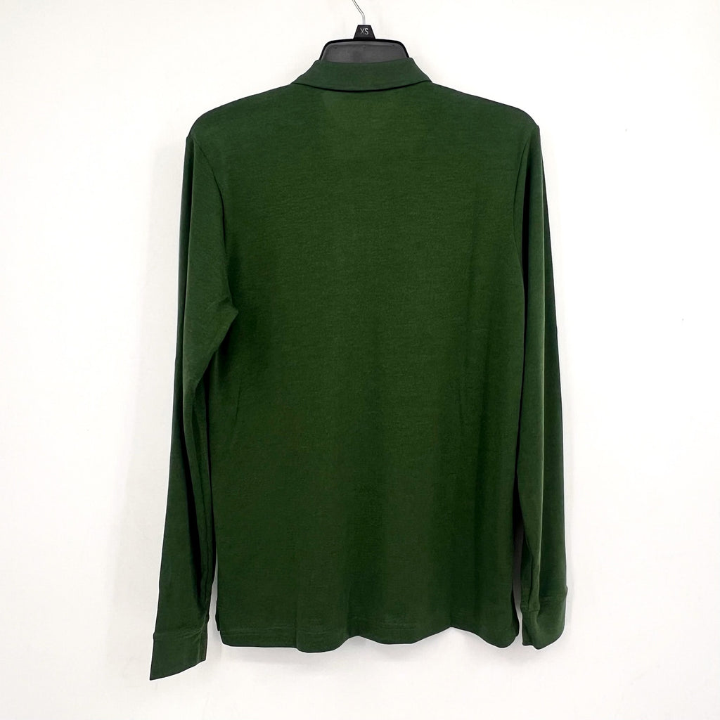 OUTDOOR VOICES Men's Birdie Long Sleeve Polo Shirt XXS Greenwoods DriRELEASE NWT