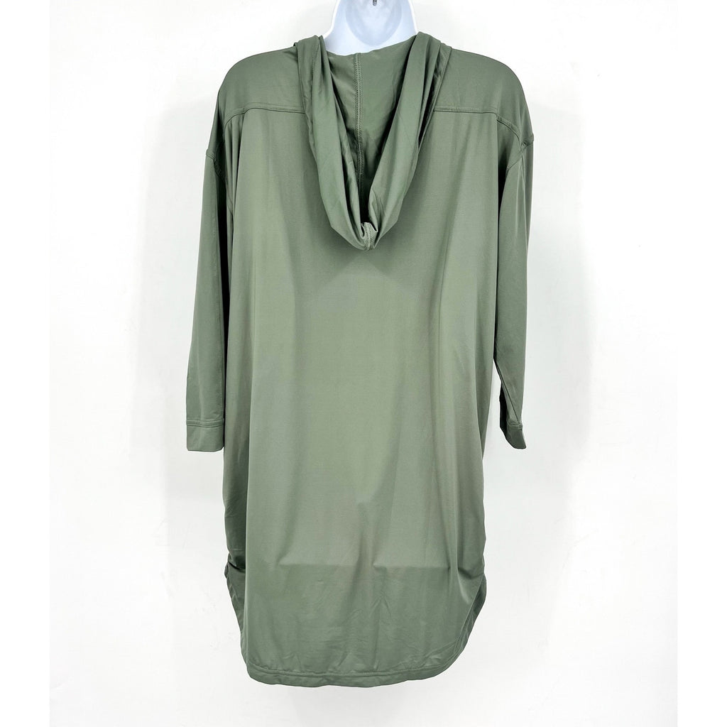 PRANA Women's Mantra Bay Hoodie Swim Cover Up Medium Army Green Tunic NWT
