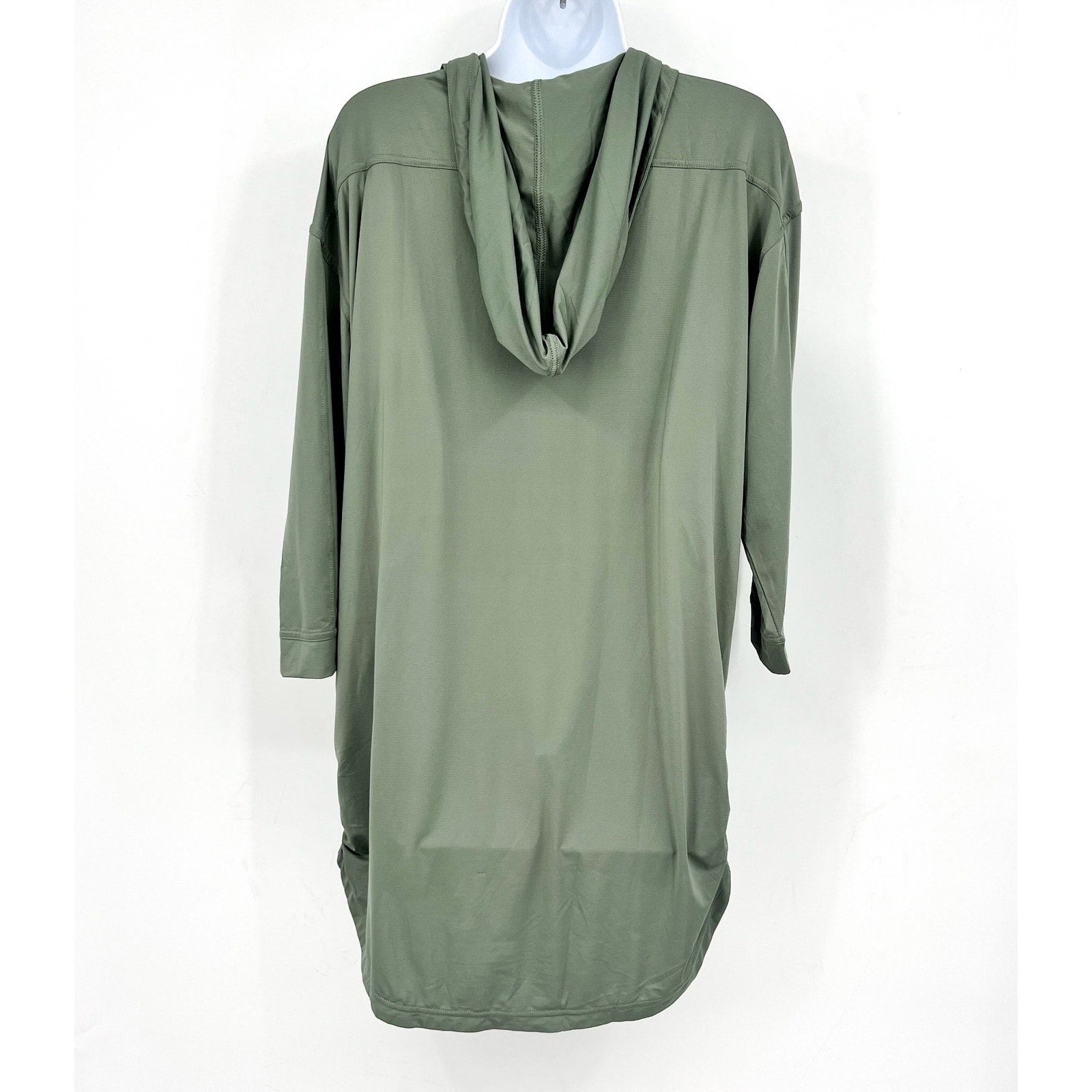 PRANA Women's Mantra Bay Hoodie Swim Cover Up Medium Army Green Tunic NWT