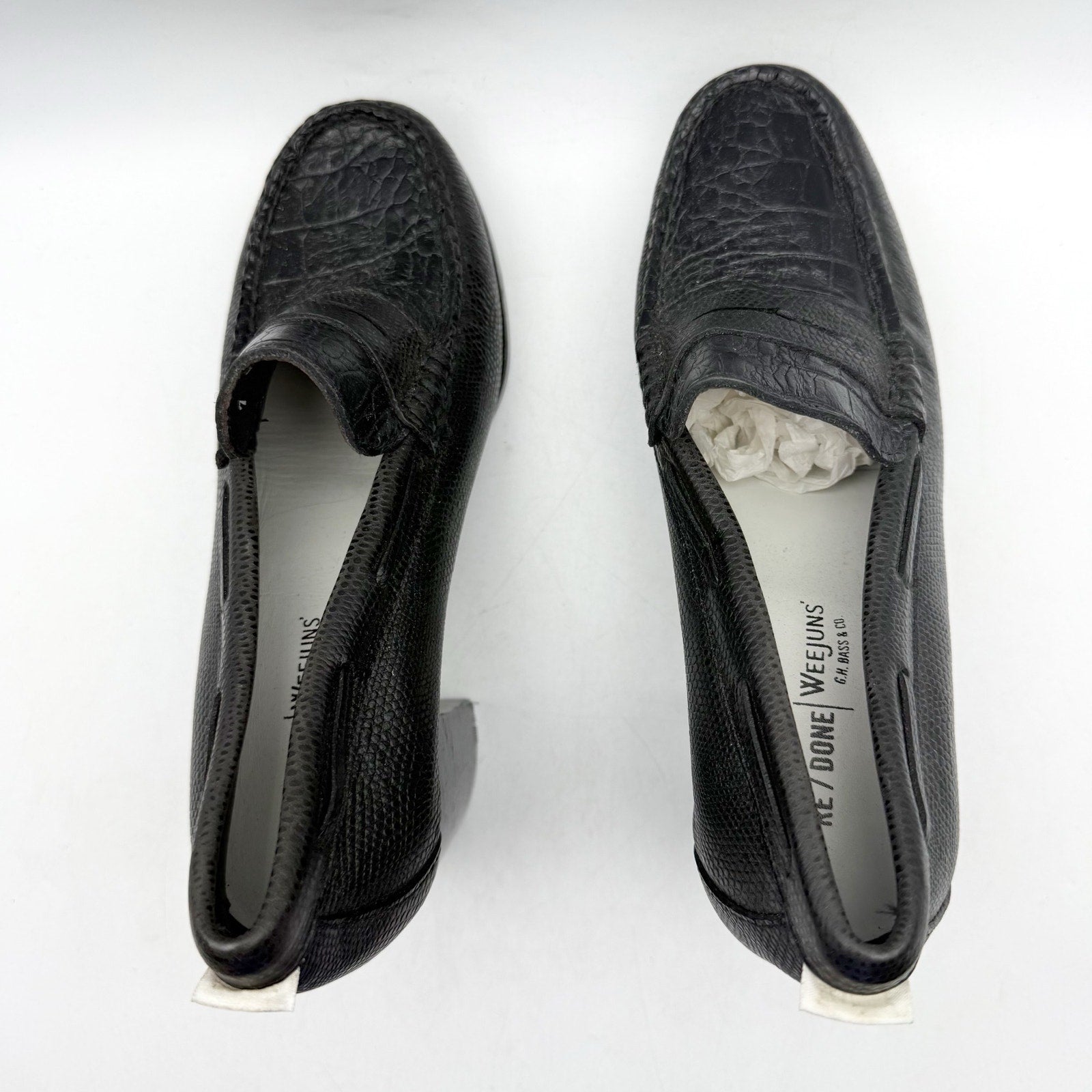 RE/DONE Womens Winsome Heel Loafers US 7 M EU 37 Black Leather NWOB