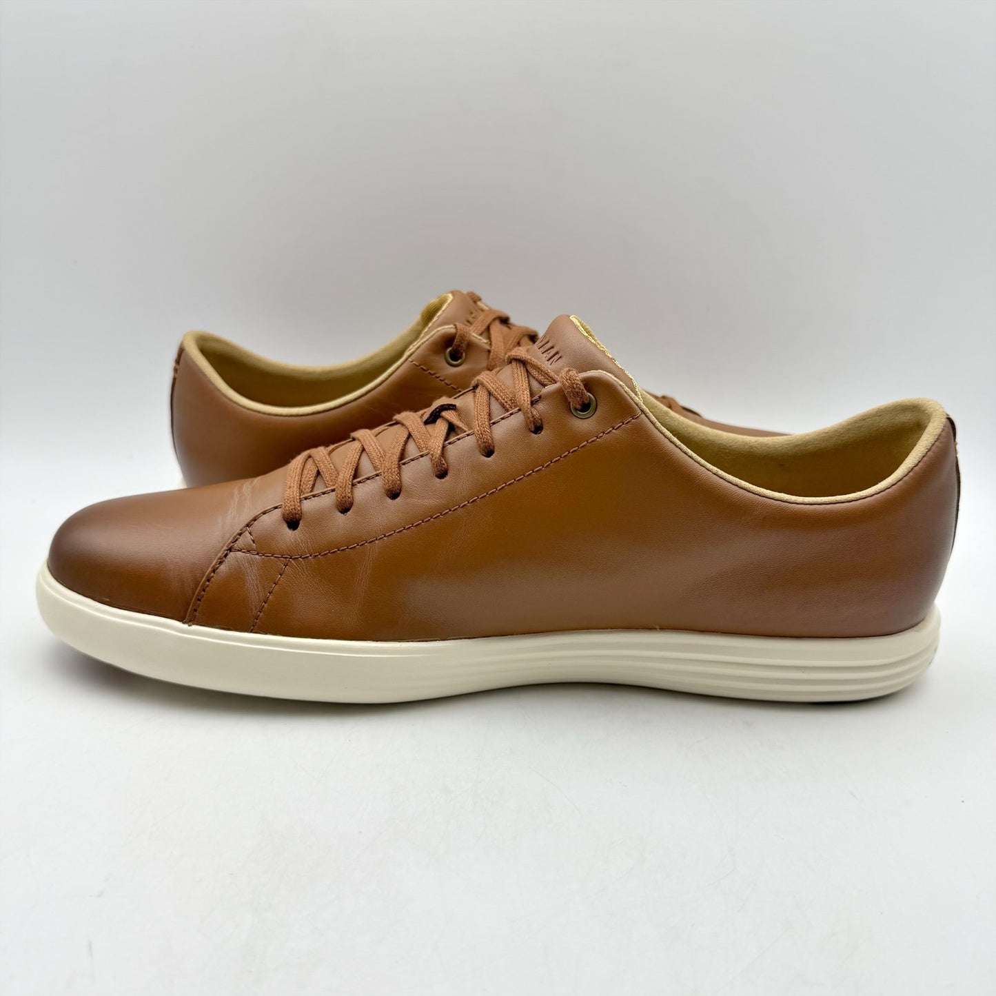 Cole Haan Mens Grand Plus Crosscourt ll Sneakers US 10 M Tan Brown Leather NIB