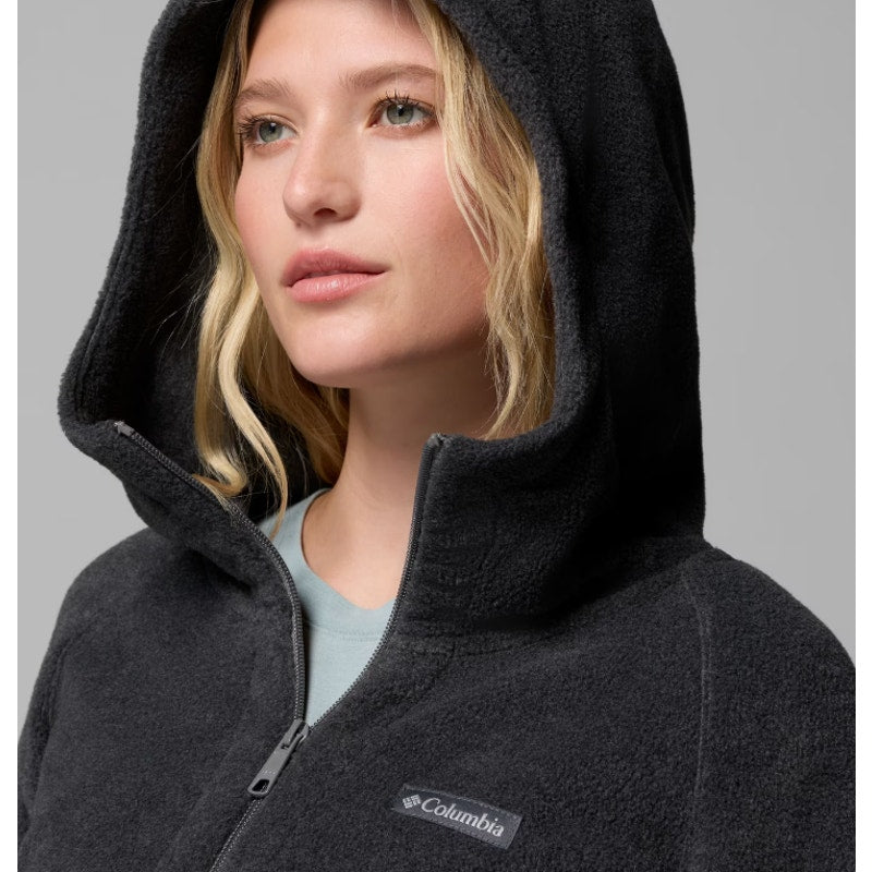 COLUMBIA Womens Benton Springs II Hoodie Jacket Small Dark Gray Full Zip NWOT