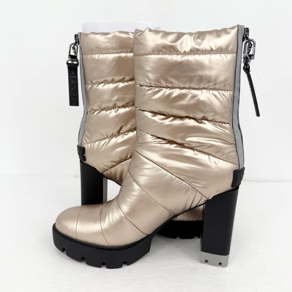 Naturalizer Think Robyn Womens Crosswalk Boots Size 6 Cashmere Gold Puff NIB