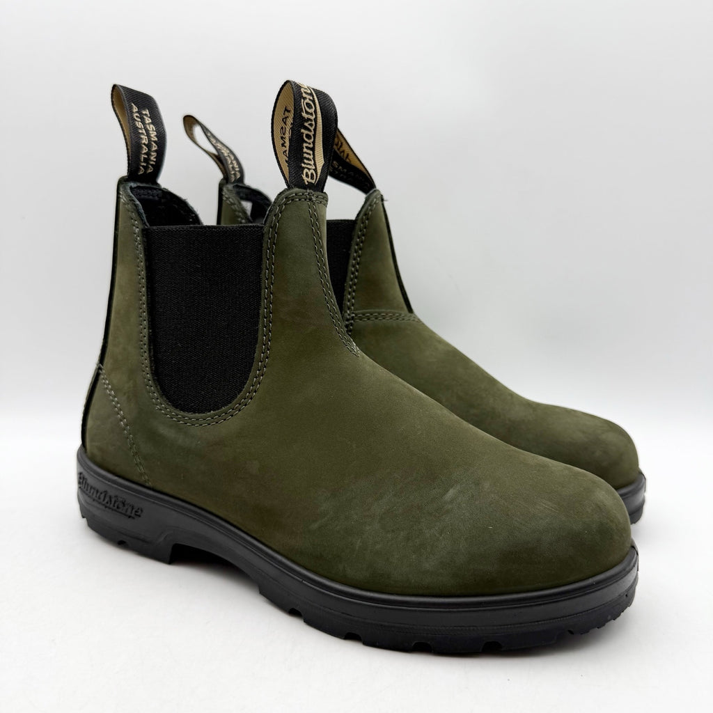 Blundstone Womens BL2442 Chelsea Boots US 7 Green Leather Water Resistant NWOB