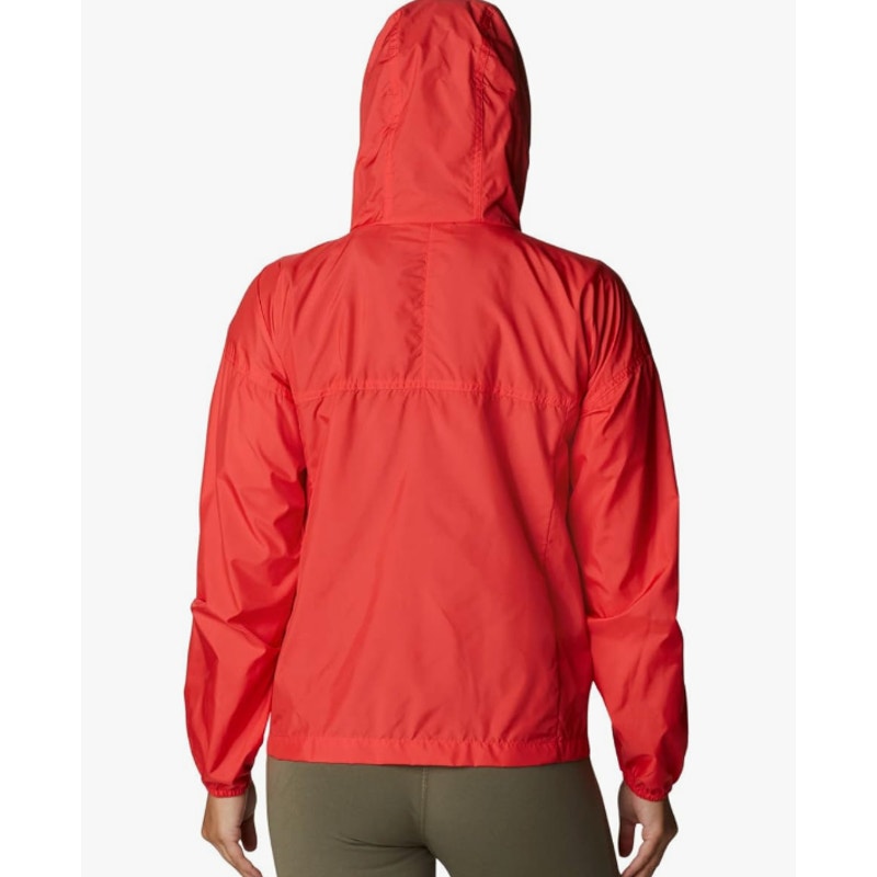 Columbia Womens Flash Challenger Windbreaker Jacket Small Red Hooded NWT