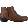 Rockport Womens Carly Alloy Toe Work Booties Size 8.5 Brown Leather NWOB