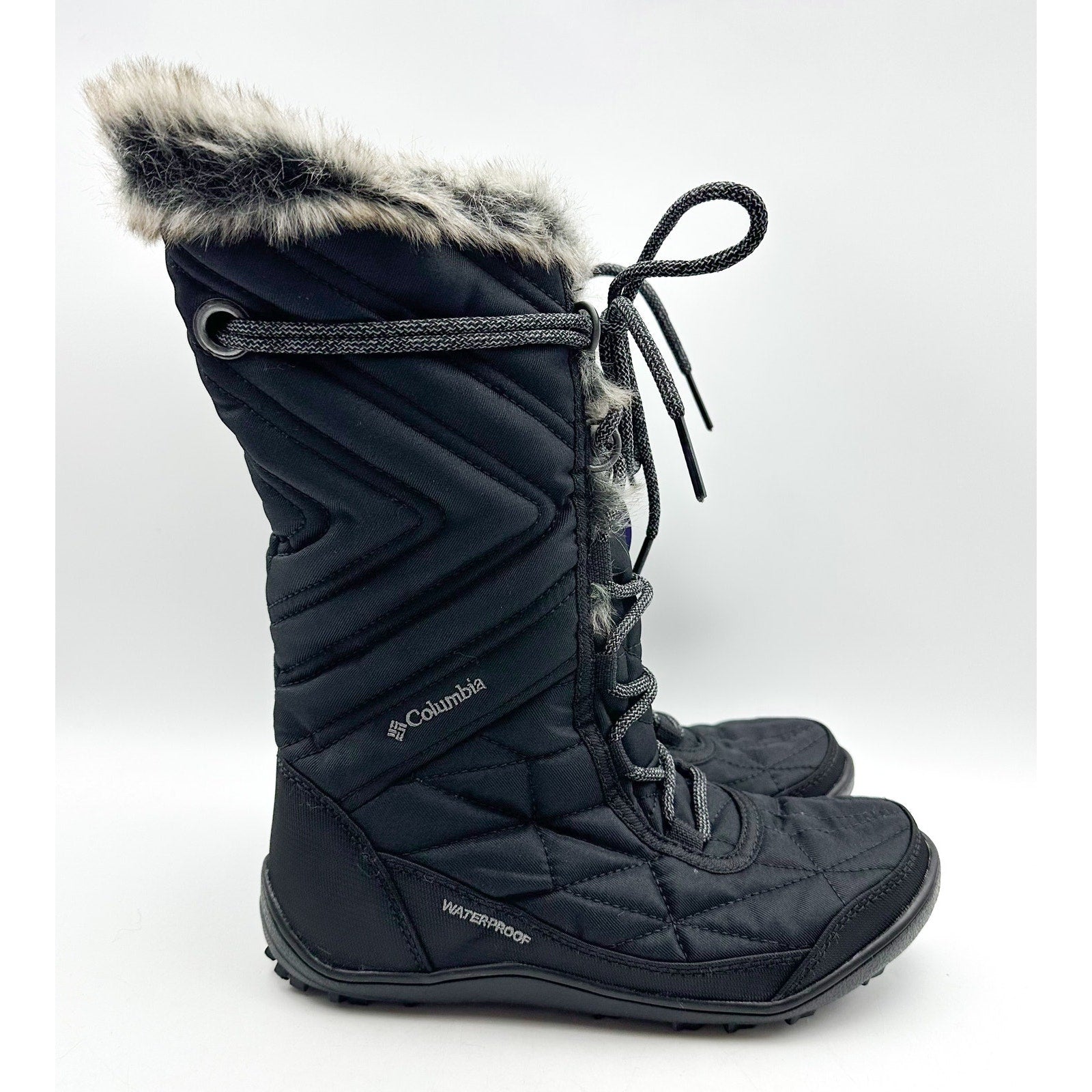 COLUMBIA Womens Minx Mid III Snow Boots Size 5 EU 36 Black Waterproof NWT