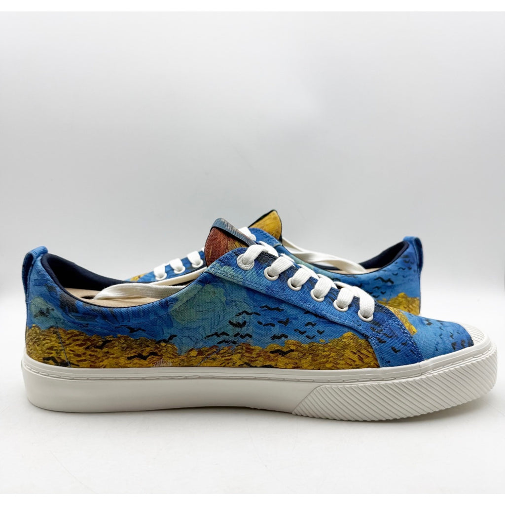 Cariuma X Van Gogh Womens VGM OCA Low Sneaker US 9 Blue Wheatfield Canvas NIB