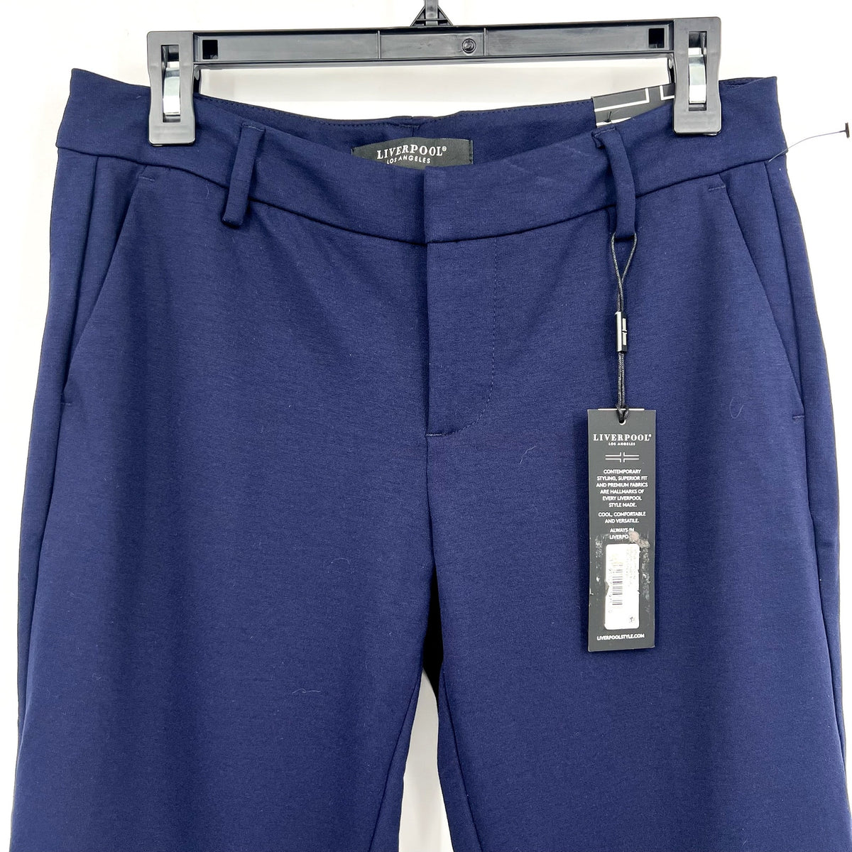 LIVERPOOL Womens Kelsey Knit Trousers Size 27 4 Petite Cadet Blue Ankle NWT