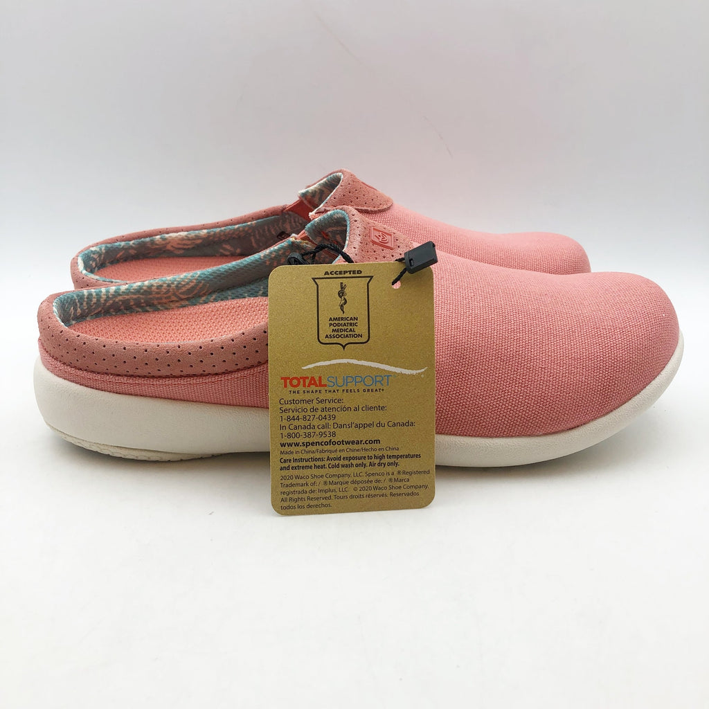 Spenco Womens SIESTA NUEVO Casual Slides US 7.5 Pink Canvas Slip On Shoes NIB