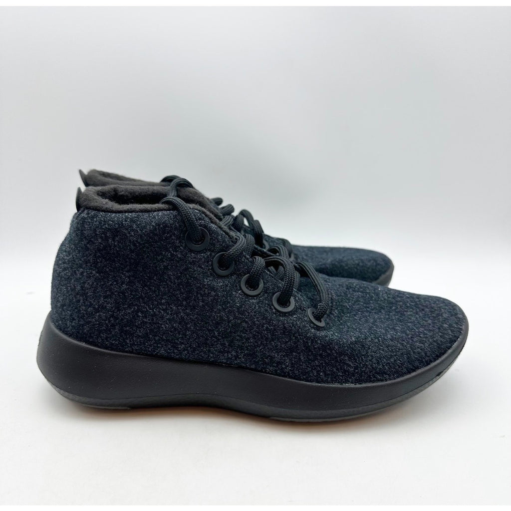 ALLBIRDS Womens Wool Runner-up Mizzles Sneakers Size 8 Black High Tops NWOB