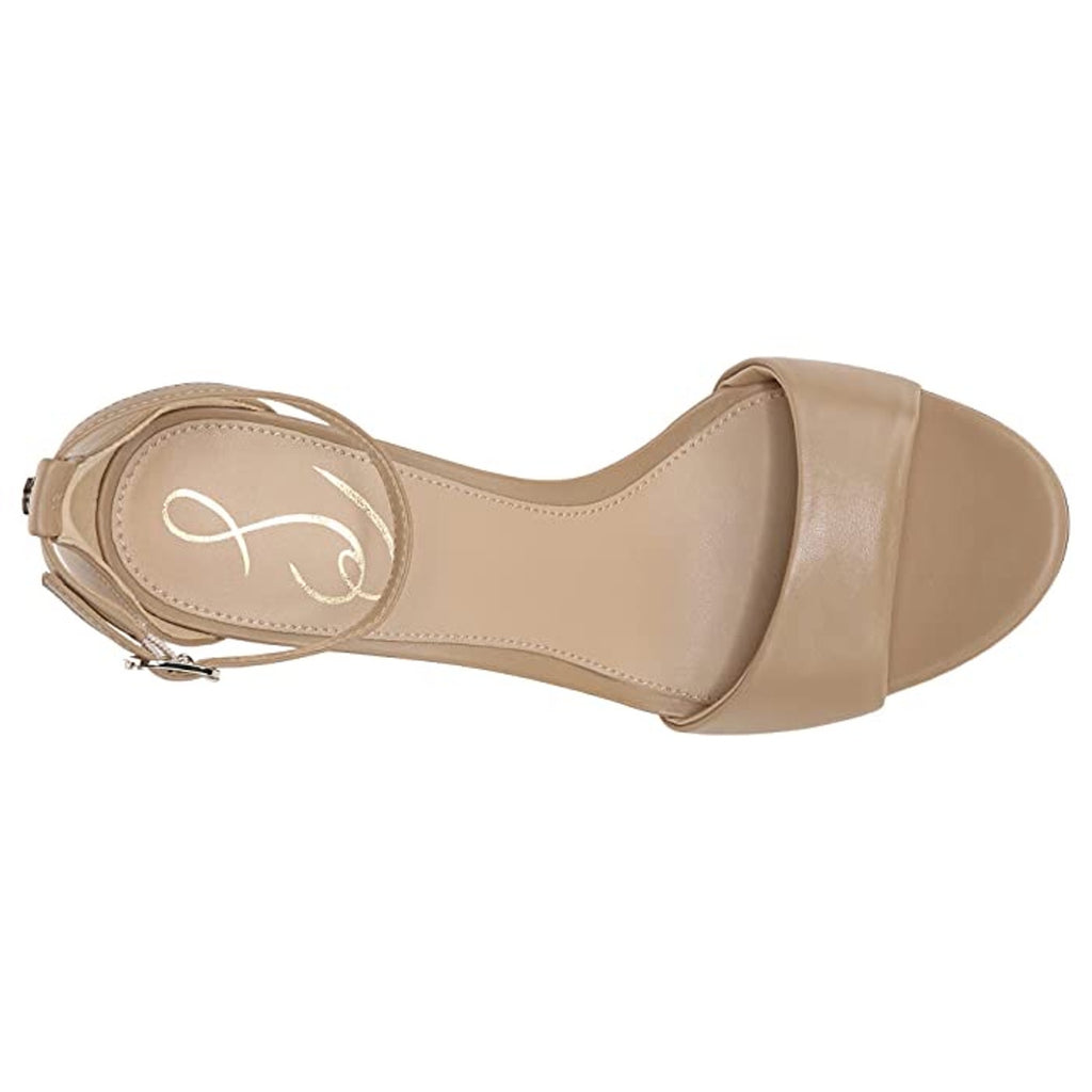 Sam Edelman Womens Robyn Heel Sandals Size 11 M Beige Leather Ankle Strap NWOB