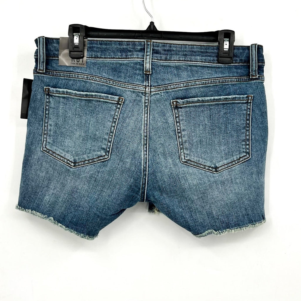 KUT FROM THE KLOTH Women's Gidget Fray Denim Shorts Size 8 Consolidated Blue NWT