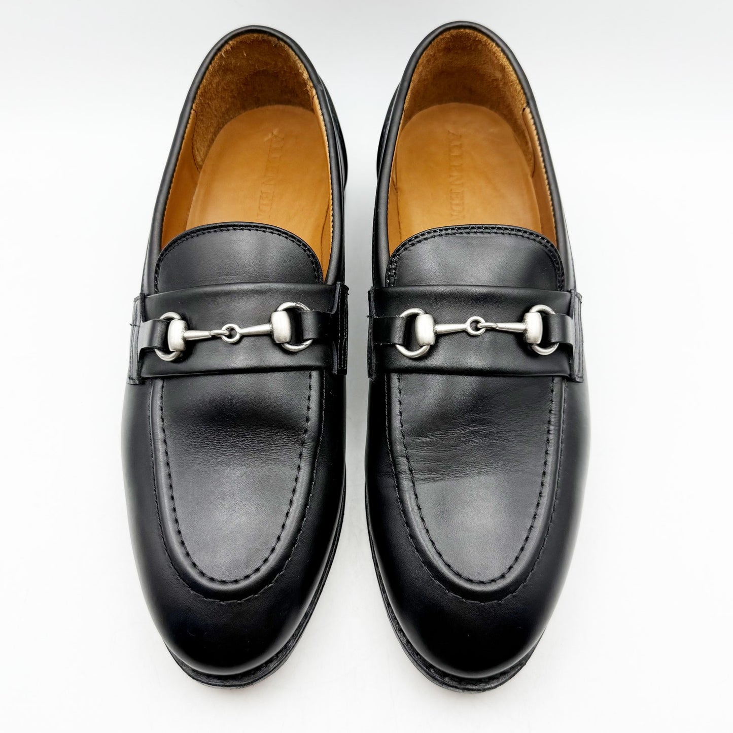 Allen Edmonds Mens Randolph Bit Loafer US 8 Black Leather Metal Hardware NIB