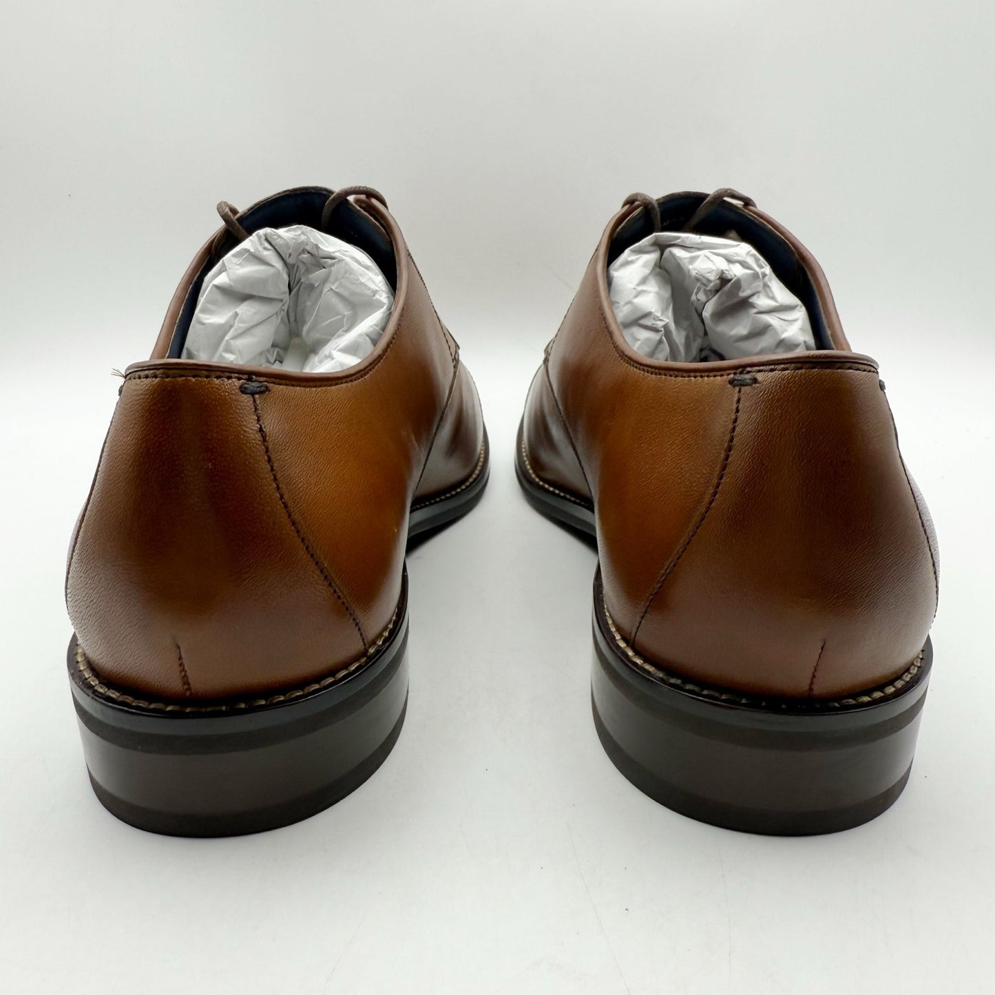 Cole Haan Mens Lenox Hill Cap Oxford Shoes US 10 M Brown Leather Split Toe NIB