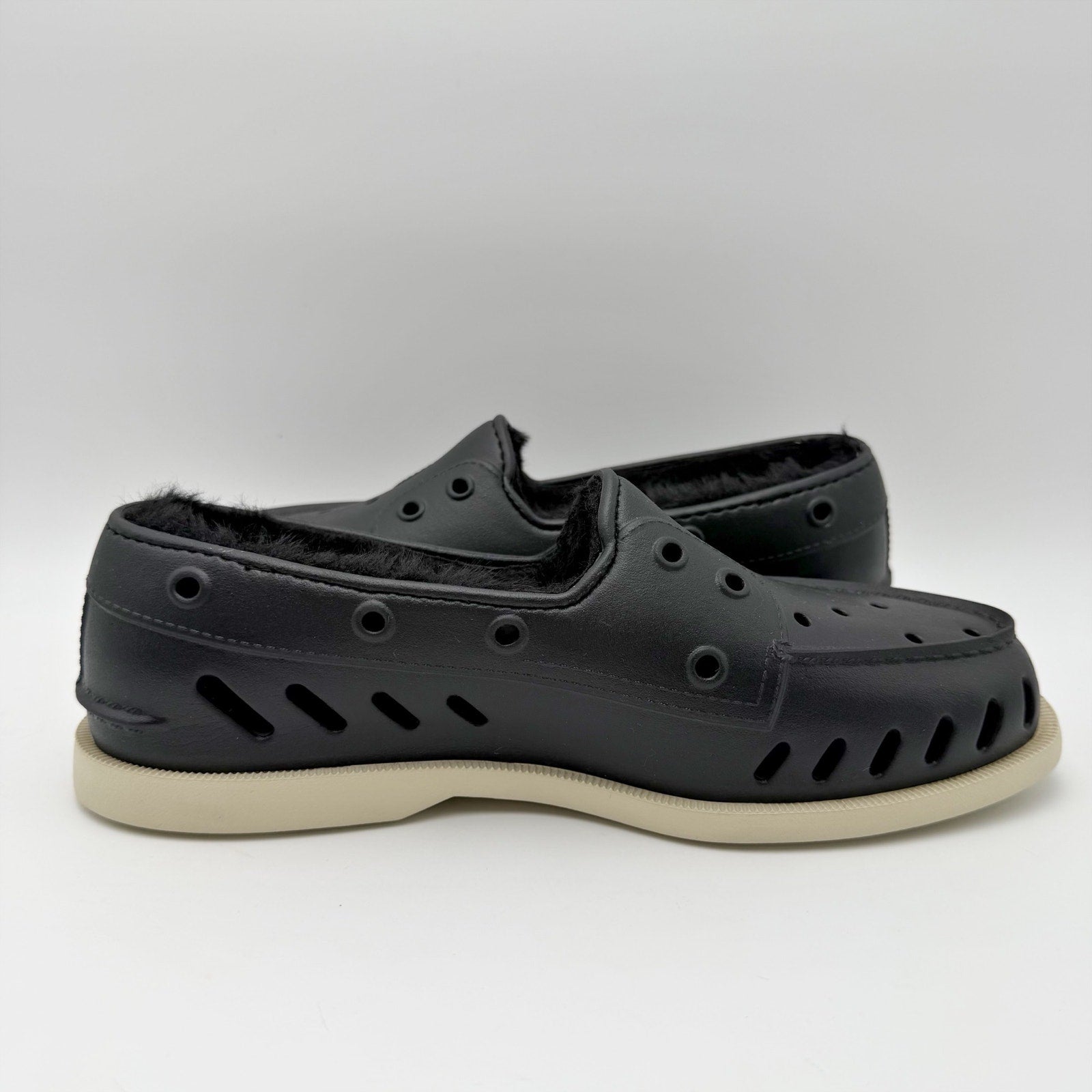 Sperry Mens Original Float Cozy Boat Shoes SIZE 10 EU 43 Black NWOB