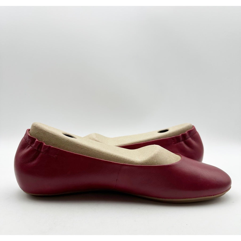 Dansko Womens Mollie Ballerina Flats EU 39 Size 8.5-9 Cherry Red Leather NWOB