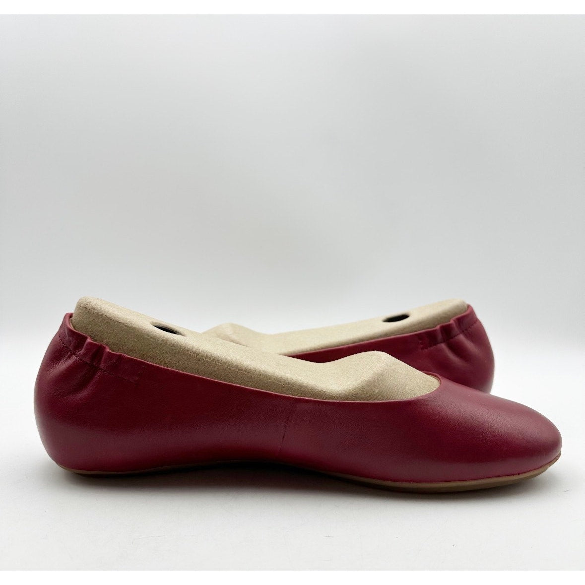 Dansko Womens Mollie Ballerina Flats EU 39 Size 8.5-9 Cherry Red Leather NWOB