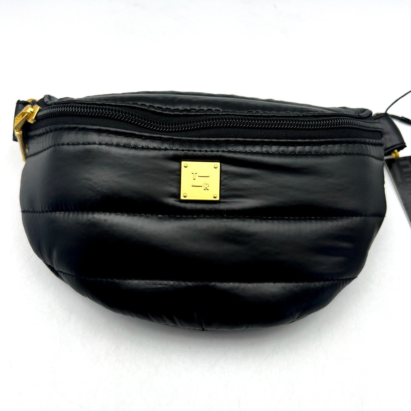THINK ROYLN Women's Shining Star Crossbody Belt Bag Shiny Black NWT