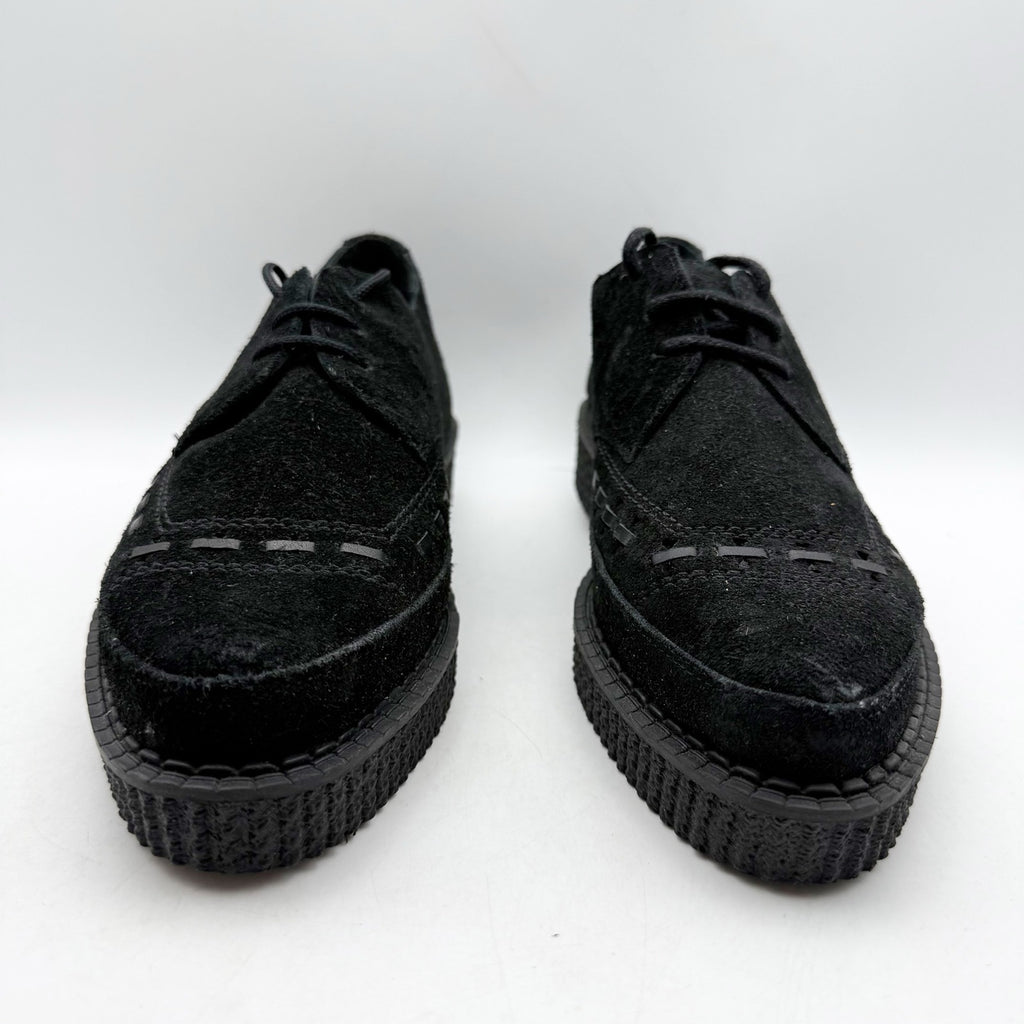 RE/DONE Women Creeper Oxford Shoe EU 37 US 7 Black Suede Platform NWOB