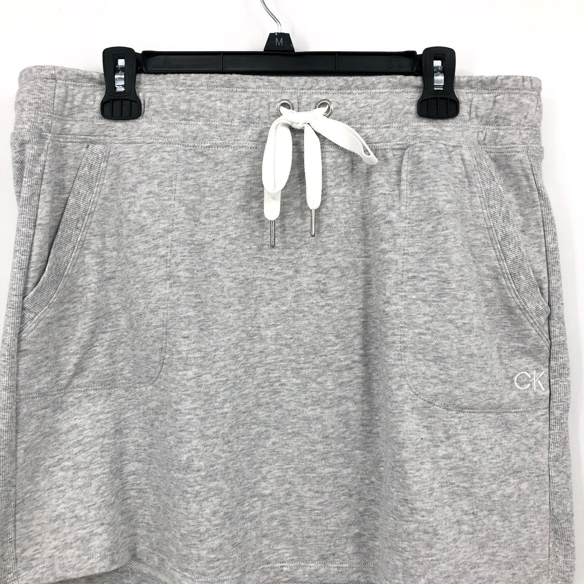 CALVIN KLEIN PERFORMANCE Womens Terry Skirt XL Grey Pull-On Cotton Blend NWT