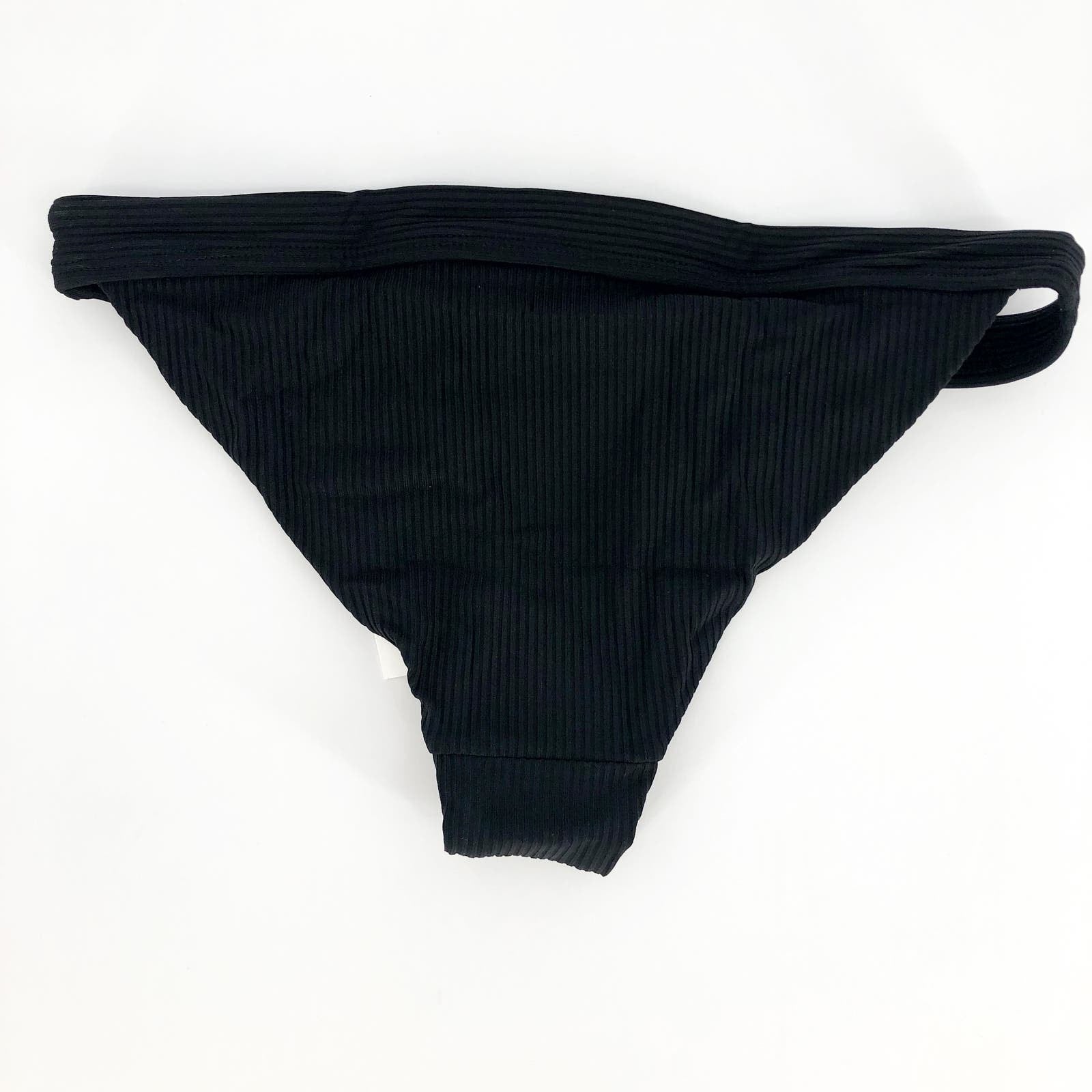 ANDIE SWIM Women's The Banded Cheeky Bikini Bottom Size XL Black Ribbed