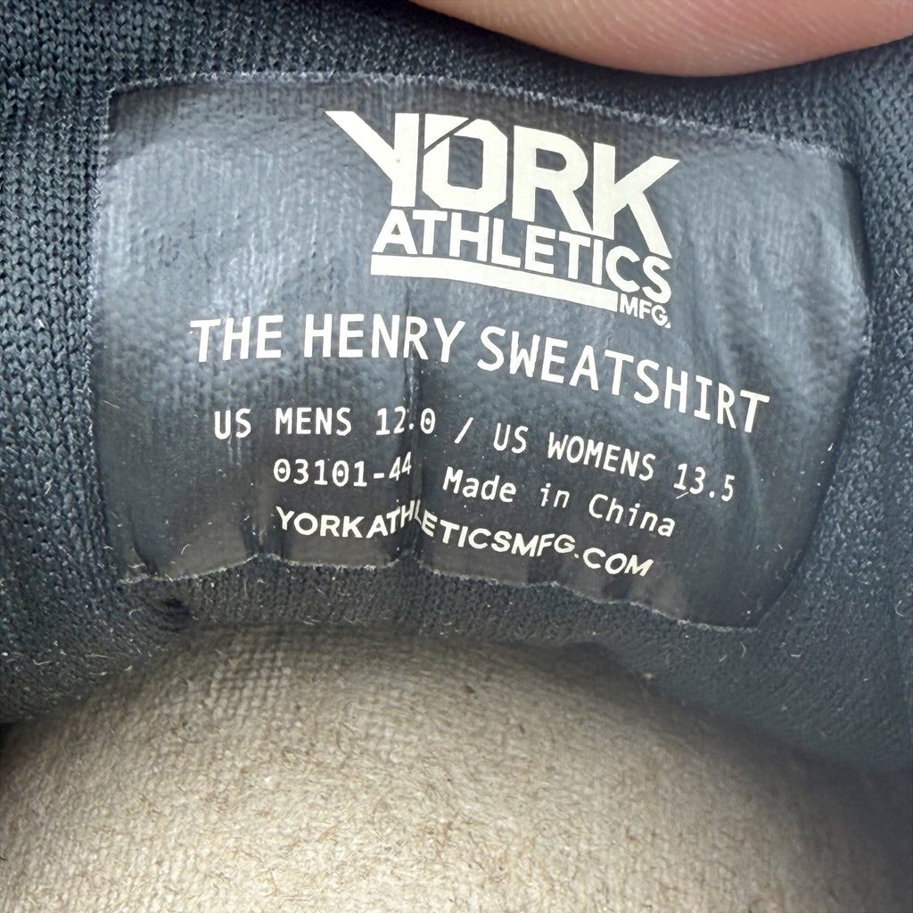 YORK Athletics Mens Henry Runner Sweatshirt Casual Sneakers Size 12 Red Knit NIB