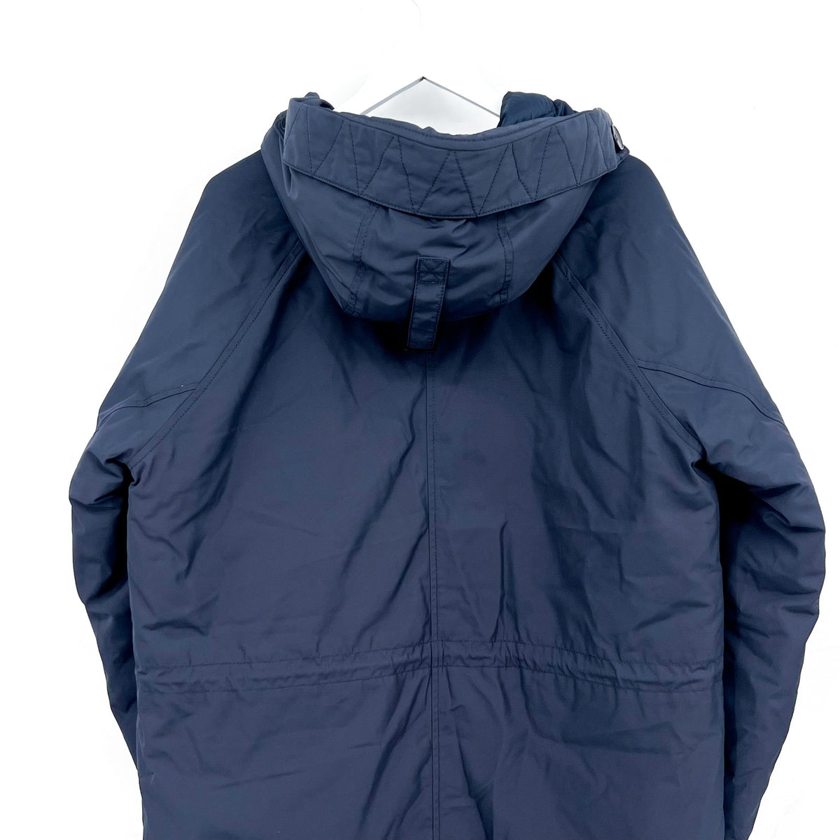 EVERLANE Men's The ReNew Long Parka Jacket Medium Navy Blue Hooded NWOT