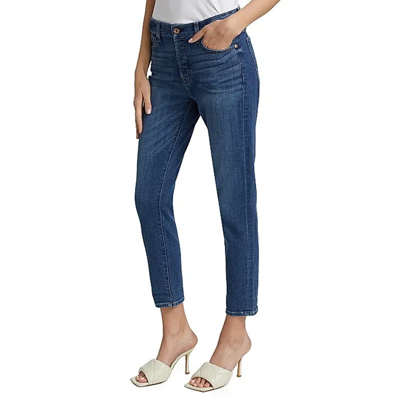7 FOR ALL MANKIND Womens Josefina Feminine Boyfriend Jeans Size 29 US 8 Blue NWT