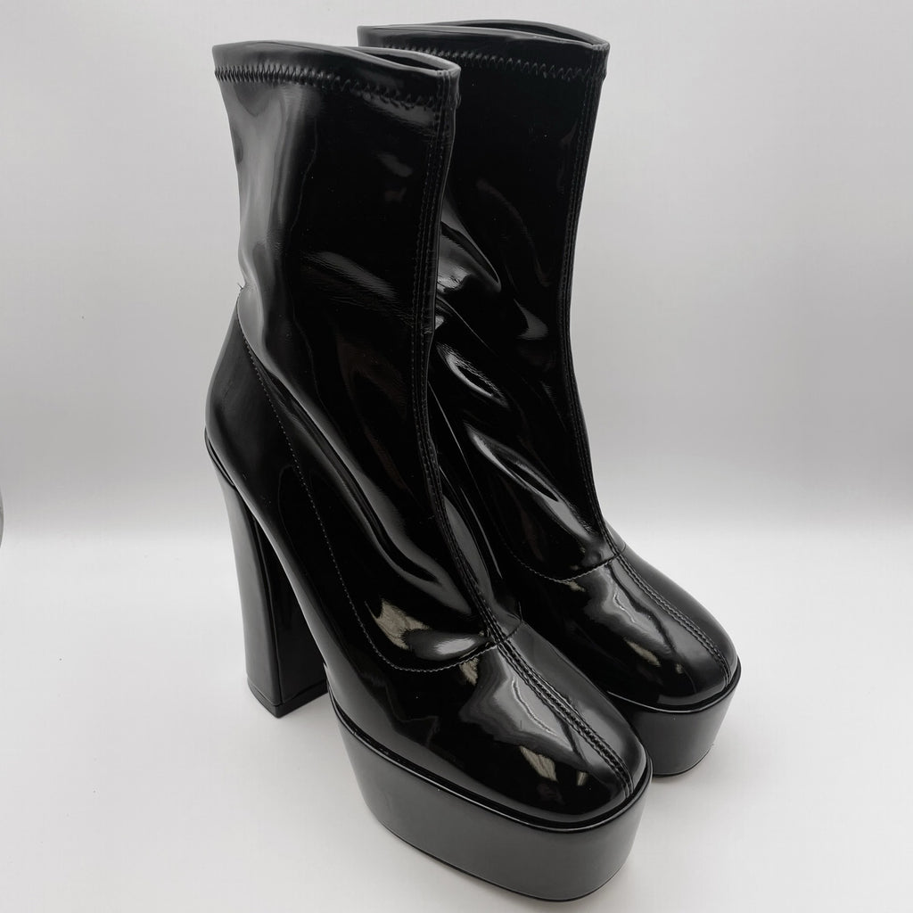 Stuart Weitzman Women's Skyhigh 145 Platform Bootie Size 10 Black