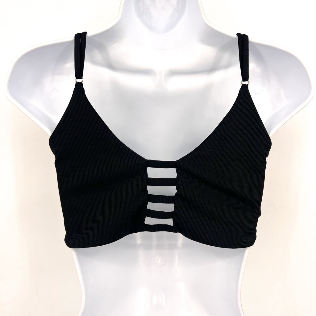MAAJI Women's Praia Classic Bralette Bikini Top Large Jade Black Reversible NWT