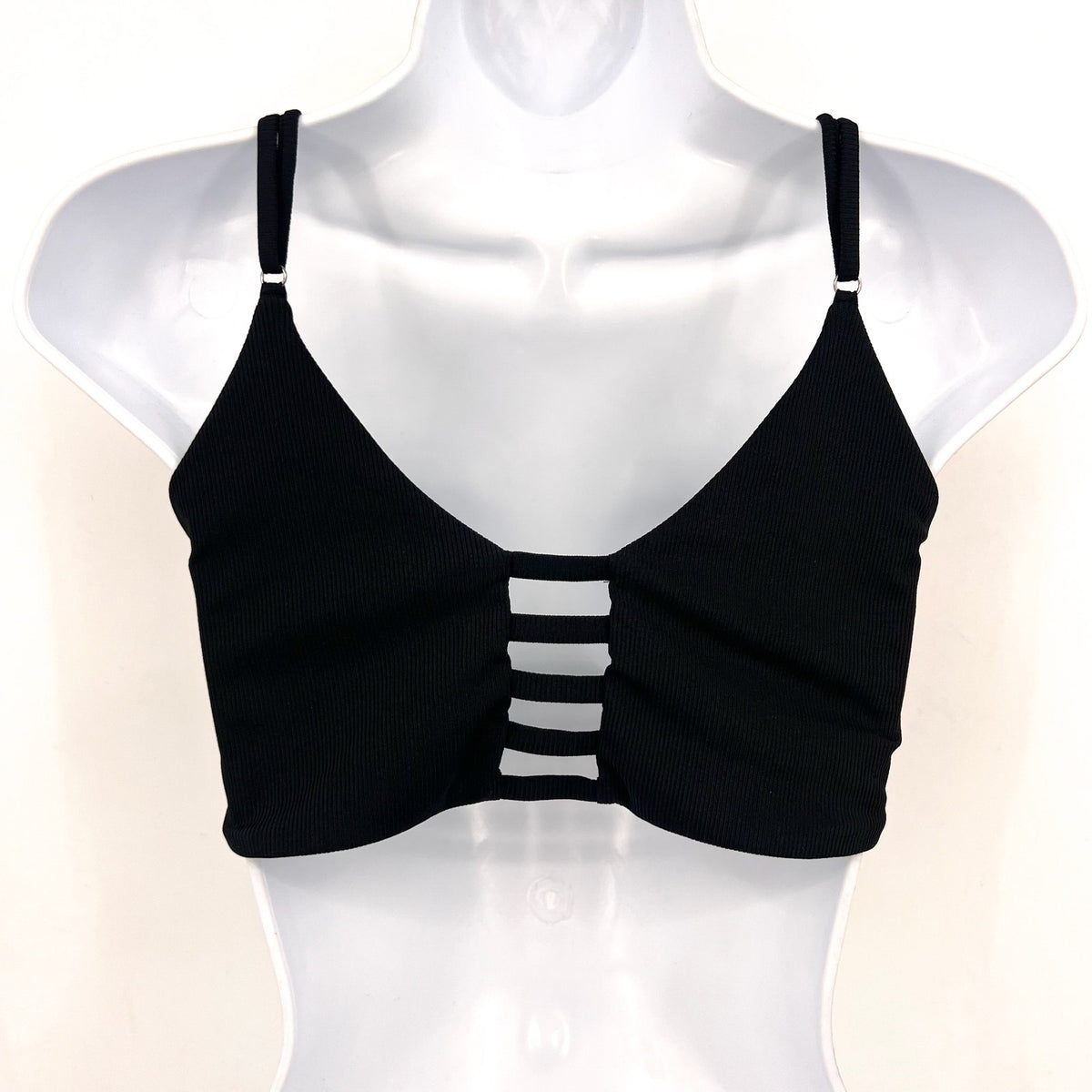MAAJI Women's Praia Classic Bralette Bikini Top Large Jade Black Reversible NWT