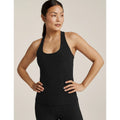 BEYOND YOGA Step Up Racerback Tank Top Small Gray Darkest Night Spacedye NWT