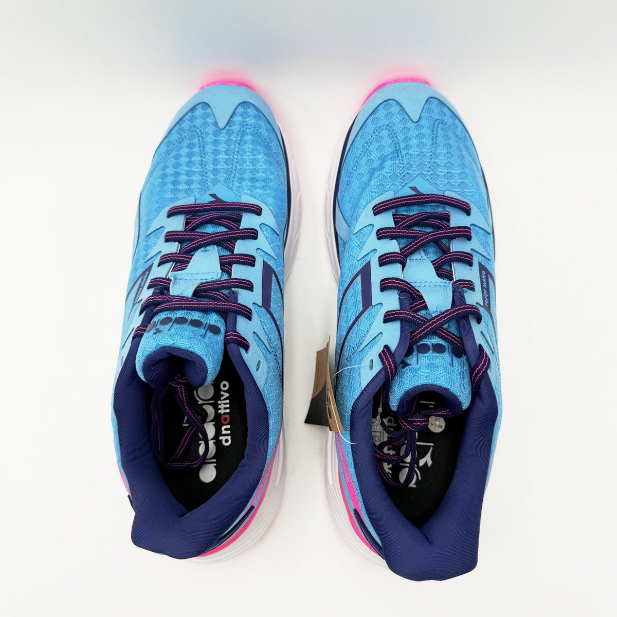 Diadora Womens Equipe Nucleo Running Shoes Size 11.5 EU 43 Blue Pink NWOB