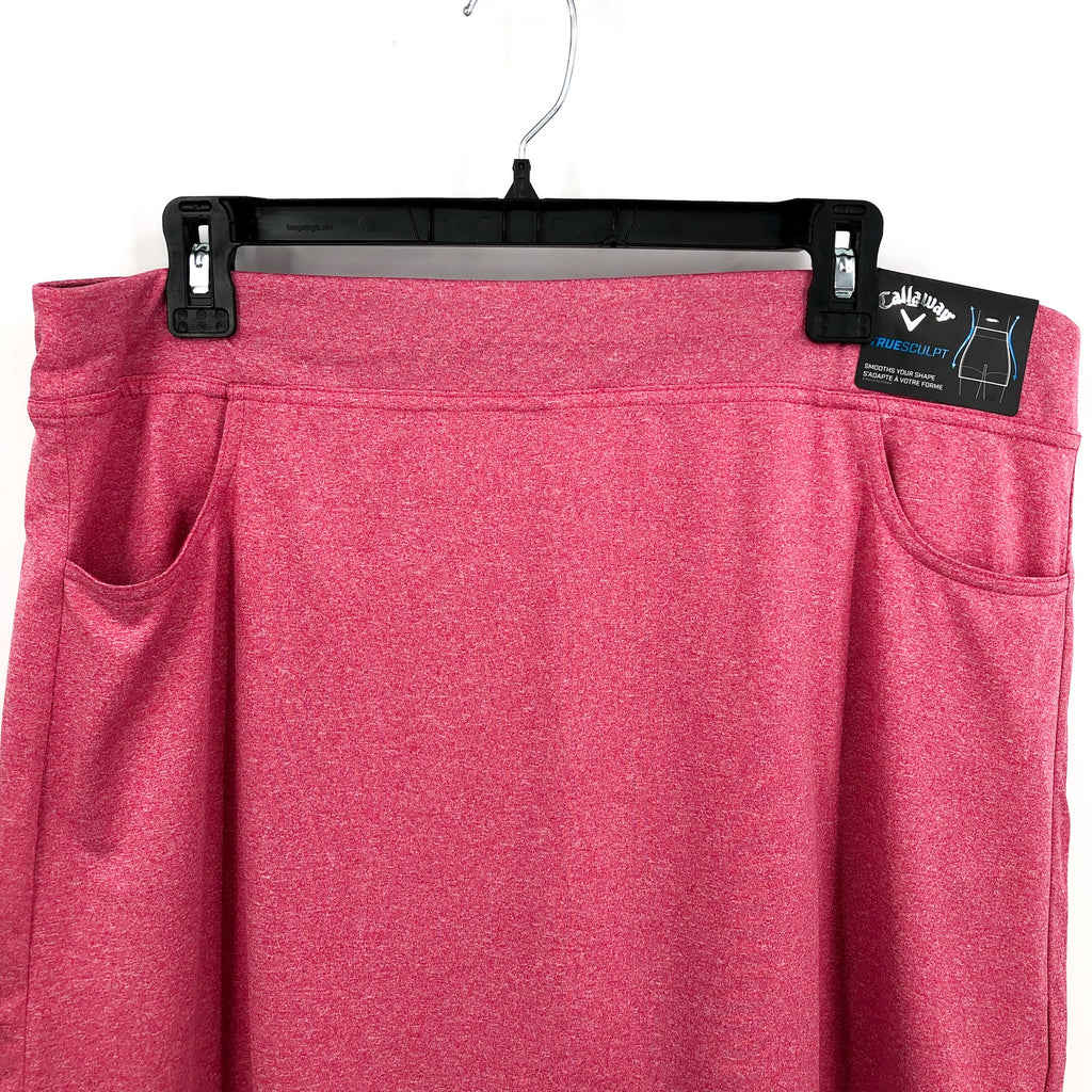 CALLAWAY Women's Opti Dri True Sculpt Golf Skort XL Pink Peacock Heather NWT
