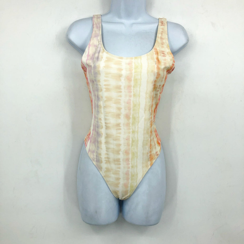 ALLSAINTS Women's Niki Marea Swimsuit One Piece Medium Rainbow Pastel NWT
