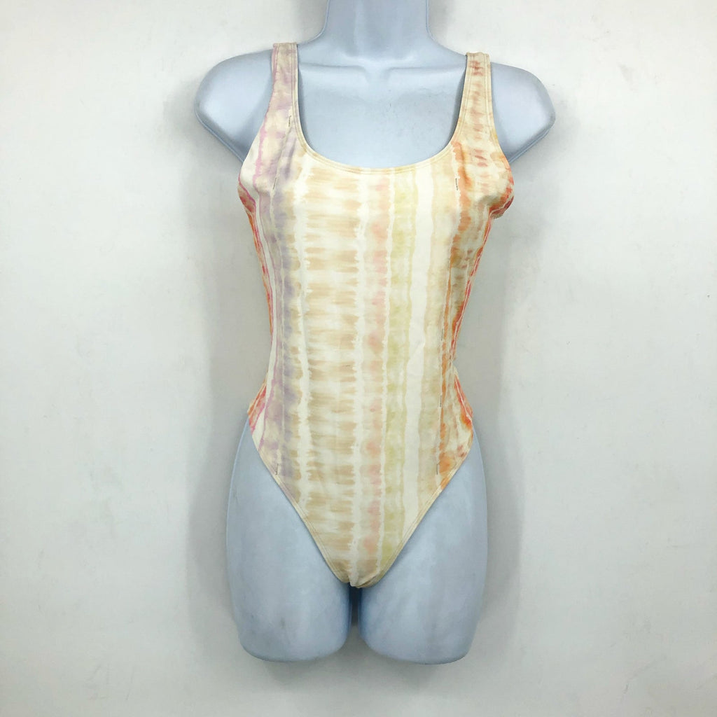 ALLSAINTS Women's Niki Marea Swimsuit One Piece Medium Rainbow Pastel NWT