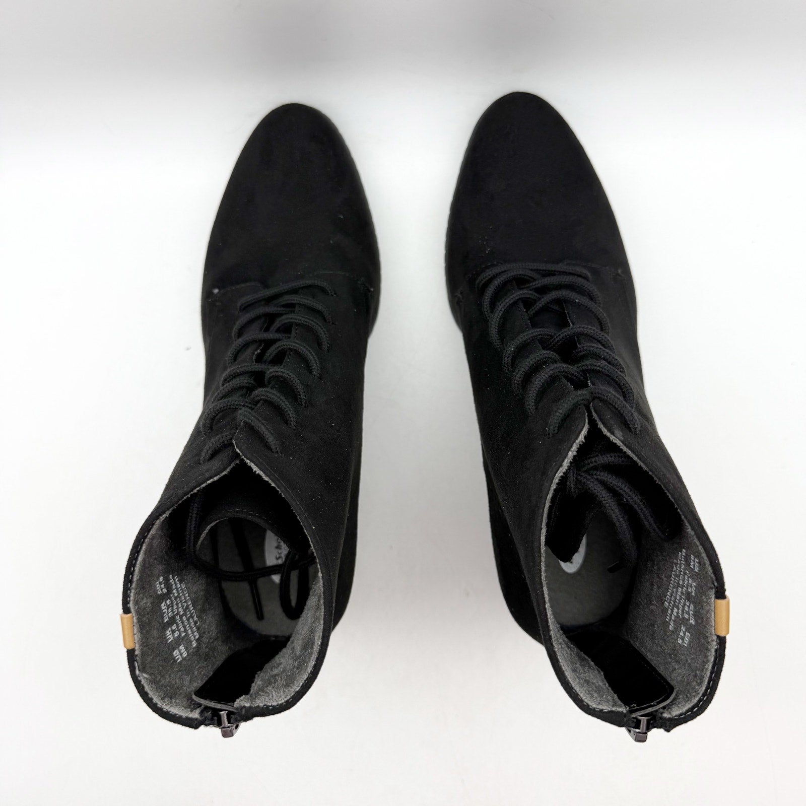 Dr. Scholl's Womens Laurence Heel Booties US 8 M Black Microsuede NIB