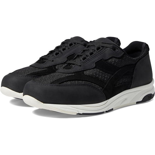 SAS Womens Tour Mesh Comfort Walking Sneaker US 9.5 Narrow Black Leather NIB