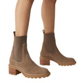 Steve Madden Womens Kiley Ankle Bootie US 7 M EU 37.5 Taupe Brown Suede NWOB