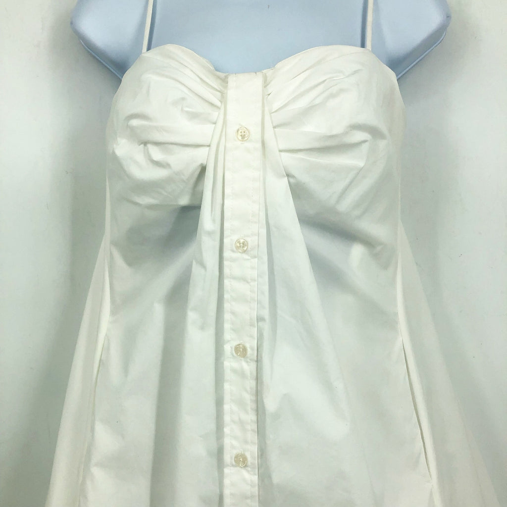 JONATHAN SIMKHAI Kendall Mini Dress Size 4 Cotton-Poplin White Sleeveless NWT