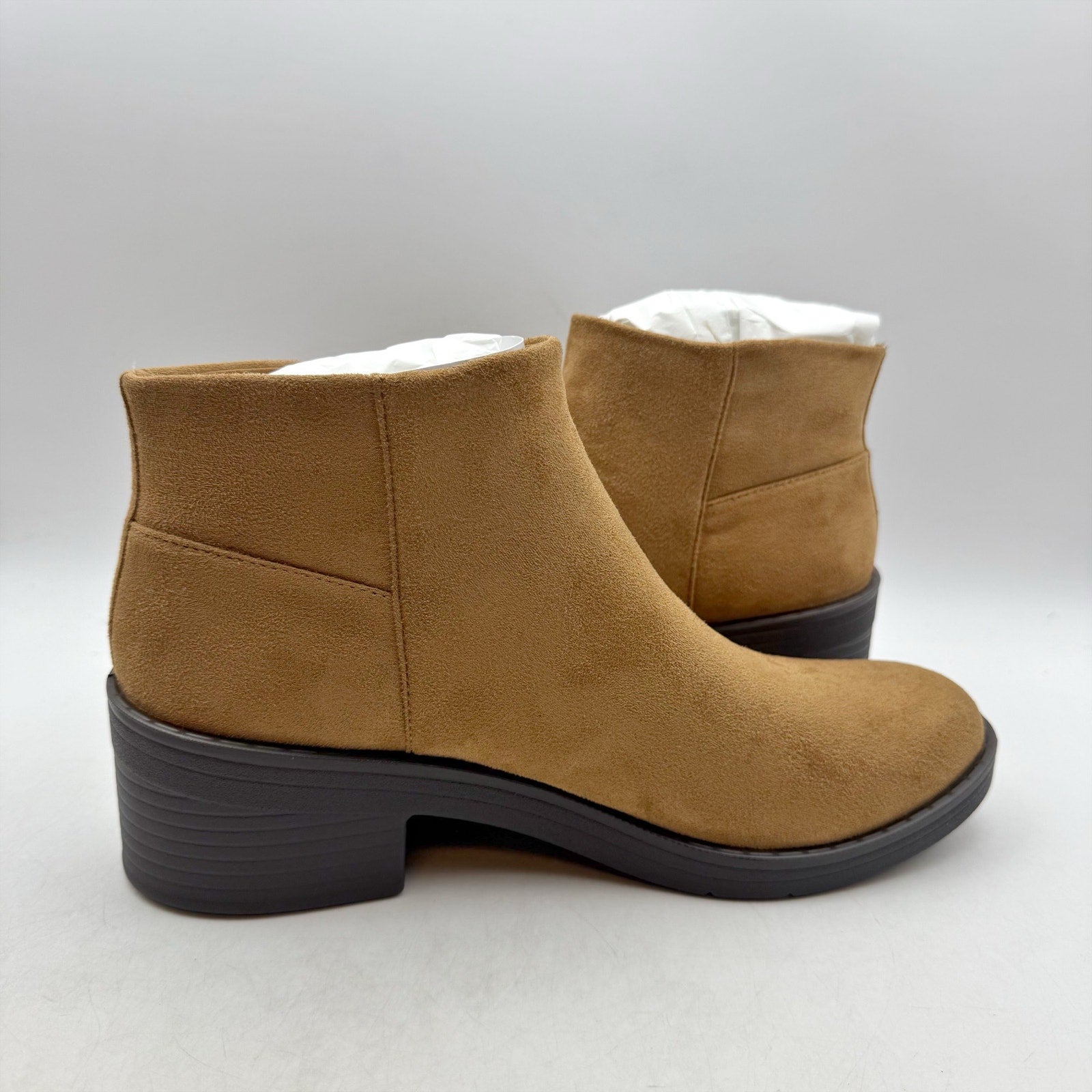 BZEES Womens Outgoing Ankle Booties Size 9 WIDE EU 40 Tan Boots NIB