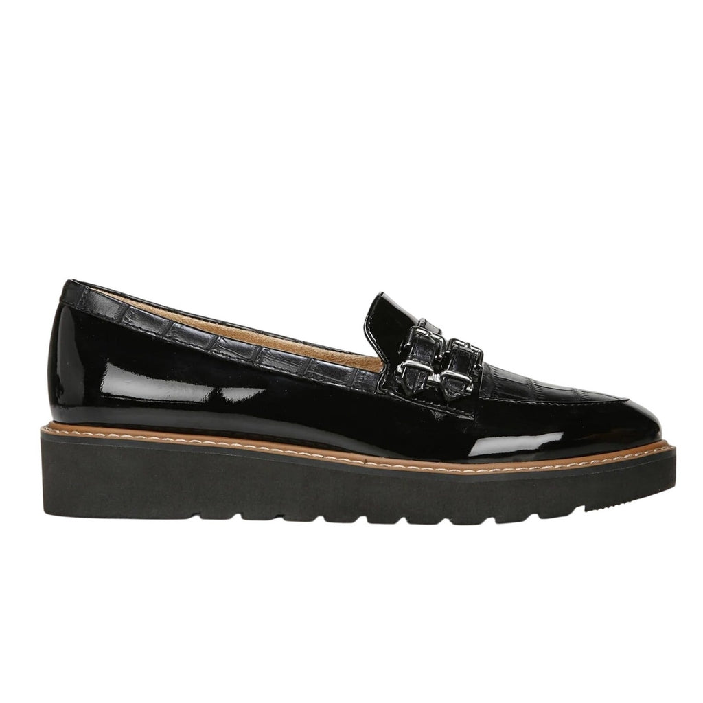 Naturalizer Womens Eiffel Loafers Size 8.5 38.5 Black Vegan Patent Leather NIB