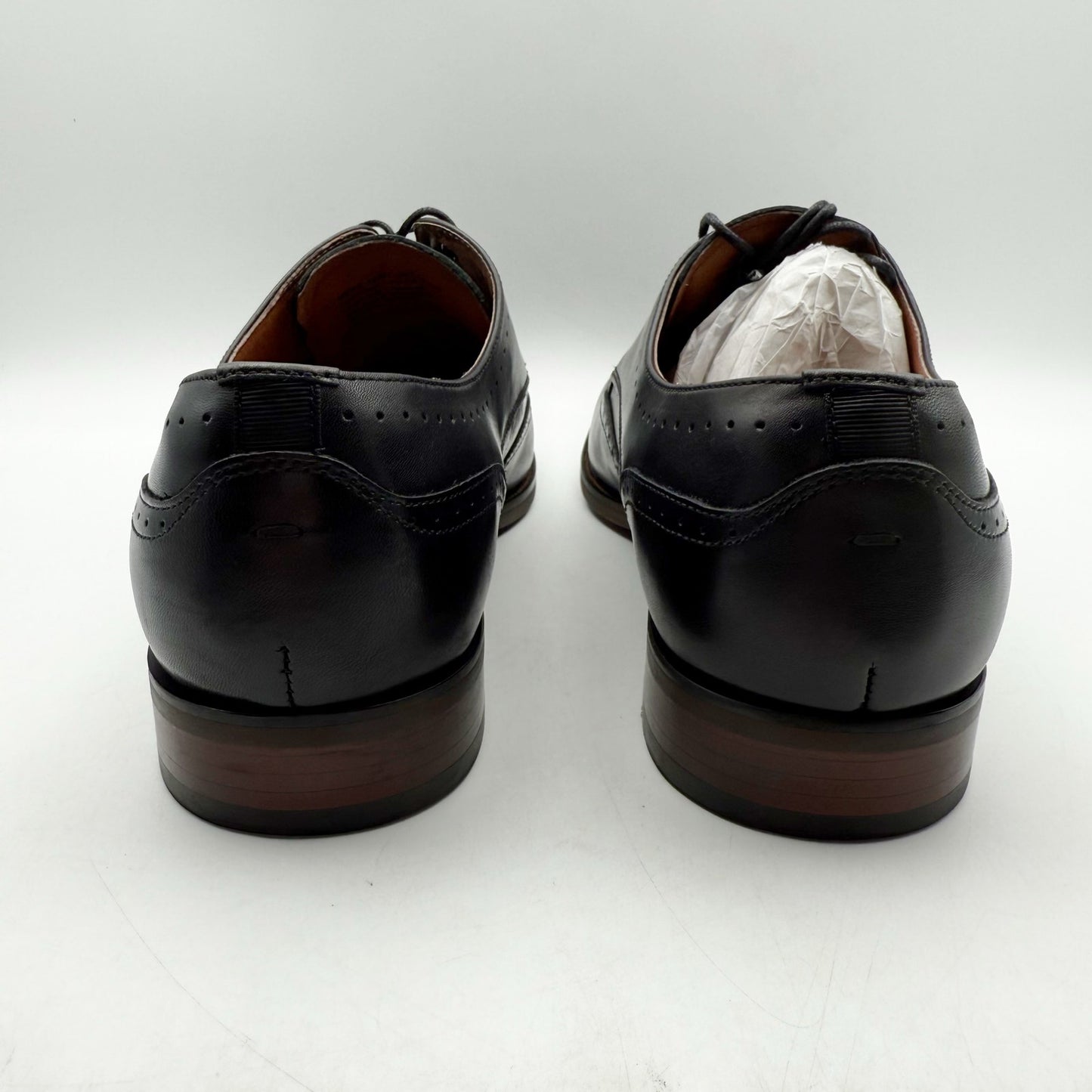 Florsheim Mens Sorrento Wing Tip Oxford Shoes US 10.5 Wide Black Leather NIB